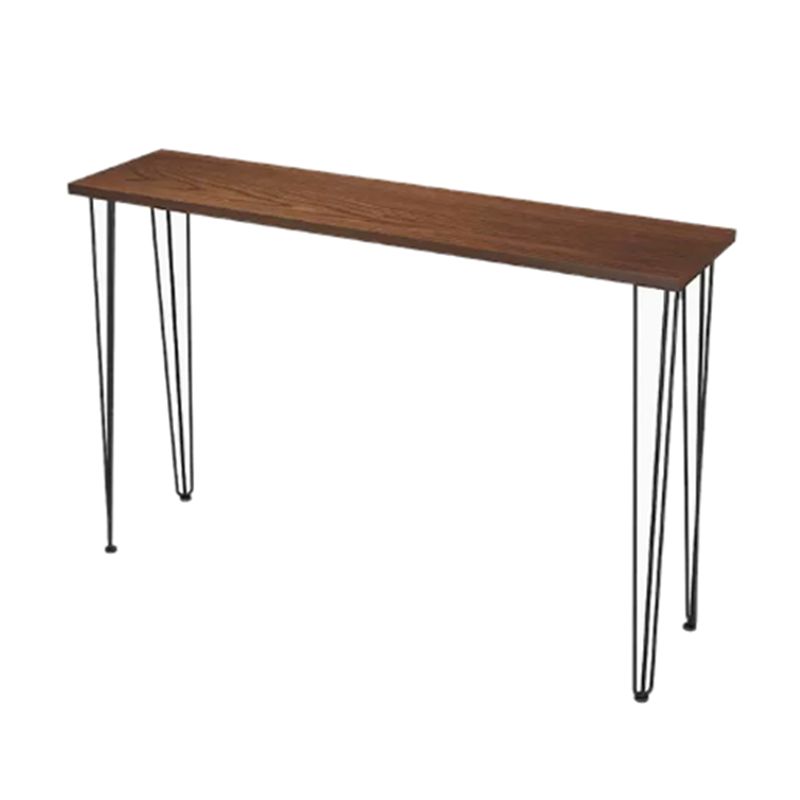 Rectangle Bar Pub Table Set 1/4 Pcs Solid Wood Top Bar Table and Iron Stools Clearhalo 'Bar Furniture' 'furn' 'furn_home_bar_bar_sets' 'Furniture' 'Home Bars & Bar Sets' 'home_bar_bar_sets' 'Kitchen & Dining Furniture' 1200x1200_68acd41f-cf22-4498-a757-2d29dcce3998