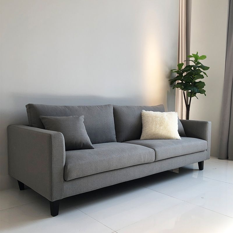 Contemporary Linen Tuxedo Arm Standard Sofa with Loose Back for Living Room Clearhalo 'furn' 'furn_sofas' 'Furniture' 'furniture_sofas' 'kitchen' 'kitchen_sofas' 'Living Room Furniture' 'Sofa' 'sofas' 1200x1200_68ad8b0b-f9ef-44b3-9771-9b9dceb79321