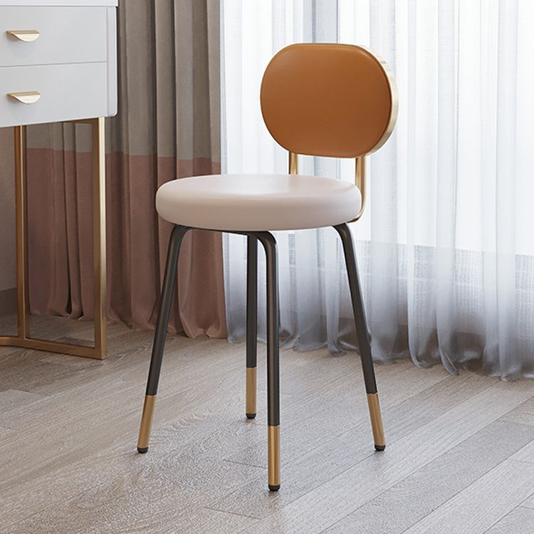 Nordic Design Open Back Side Armless Chairs Faux Leather Side Chair Clearhalo ' kitchen&dining_furn' 'Dining Chairs' 'Dining Tables & Seating' 'dining_chair' 'furn' 'furn_dining_chair' 'Furniture' 'furniture_dining_chair' 'Kitchen & Dining Furniture' 'kitchen' 1200x1200_68ae073b-438f-4115-8eba-d22a431d865f