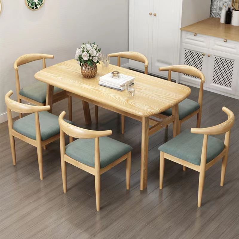 Modern 1/2/5/7 Pieces Dining Set Rectangle Wood Dining Table for Dining Room Clearhalo 'Dining Room Sets' 'Dining Tables & Seating' 'dining_room_set' 'furn' 'furn_dining_room_set' 'Furniture' 'Kitchen & Dining Furniture' 'kitchen&dining_furn' 'kitchen' 1200x1200_68ae54c3-c8eb-4c7b-9267-e3ab5f018ca8