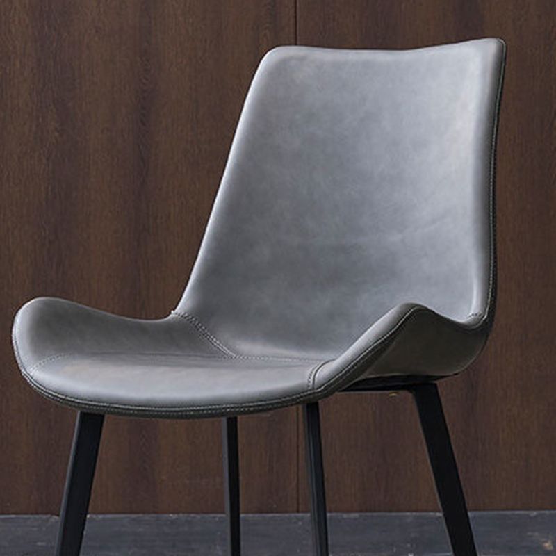 Industrial Style Side Chair Metal Solid Back Dining Room Chair for Kitchen Clearhalo 'Dining Chairs' 'Dining Tables & Seating' 'dining_chair' 'furn' 'furn_dining_chair' 'Furniture' 'Kitchen & Dining Furniture' 1200x1200_68b01264-4d53-4b7e-a0fb-cd236c77ea83