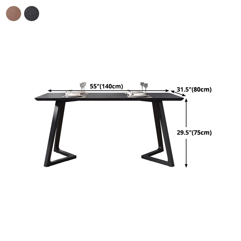 Industrial Rectangle Dining Table Ash Solid Wood Table with Double Pedestal Base Clearhalo ' dining_table' 'Dining Tables & Seating' 'Dining Tables' 'furn' 'furn_dining_table' 'Furniture' 'furniture_dining_table' 'Kitchen & Dining Furniture' 'kitchen&dining_furn' 'kitchen' 'kitchen_dining_table' 1200x1200_68b1c6ff-98bf-47b1-b9f0-55d2f30d8c5d