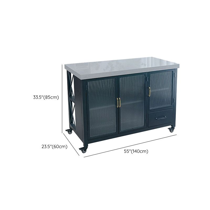 Tavolo da pranzo dell'isola da cucina Tavolo di preparazione con mobile in magazzino