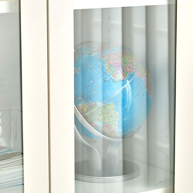 13.78"W Bookshelf Scandinavian Style Bookcase with Door for Home and Office