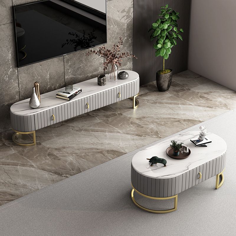 グラムテレビメディアスタンド16 "w密閉ストレージテレビスタンドコンソール付きの引き出し付きコンソール