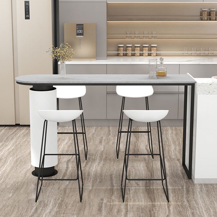Contemporary Bar Dining Table Indoor Double Pedestal Bar Height Table Clearhalo 'Bar Furniture' 'Bar Tables' 'bar_tables' 'furn' 'furn_bar_tables' 'Furniture' 'furniture_bar_tables' 'Kitchen & Dining Furniture' 'kitchen&dining_furn' 'kitchen' 1200x1200_68b411fe-d0a1-49a2-b47a-50d6f85c3493