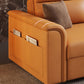 Scandinave Orange Futon and Mattress Arms Futon Sleeper Sanga avec rangement