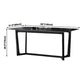 Industrial Sintered Stone Dining Table Trestle Base Rectangle Table for Home Clearhalo ' dining_table' 'Dining Tables & Seating' 'Dining Tables' 'furn' 'furn_dining_table' 'Furniture' 'furniture_dining_table' 'Kitchen & Dining Furniture' 'kitchen&dining_furn' 'kitchen' 'kitchen_dining_table' 1200x1200_68b55eb9-3d87-4ca8-9e0d-beee180745d7