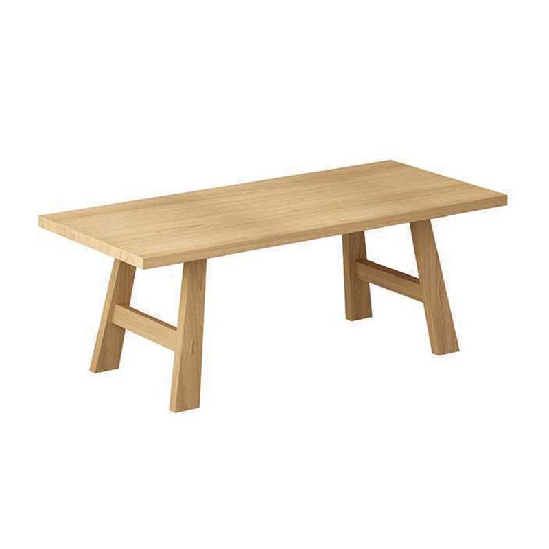Modern Natural Finish Dinette Table Solid Wood Top Dining Table Clearhalo 'Dining Tables & Seating' 'Dining Tables' 'dining_table' 'furn' 'furn_dining_table' 'Furniture' 'Kitchen & Dining Furniture' 1200x1200_68b56528-e5e8-4703-a20a-3ce3747e6270