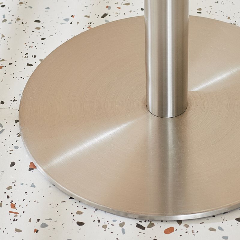 Table de salle à manger ronde en acier inoxydable, table de bar sur pied extérieur-intérieur