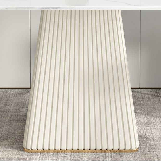 Moderno 1/4/5/6/7 Piezas Mesa de piedra de mesa de comedor en blanco