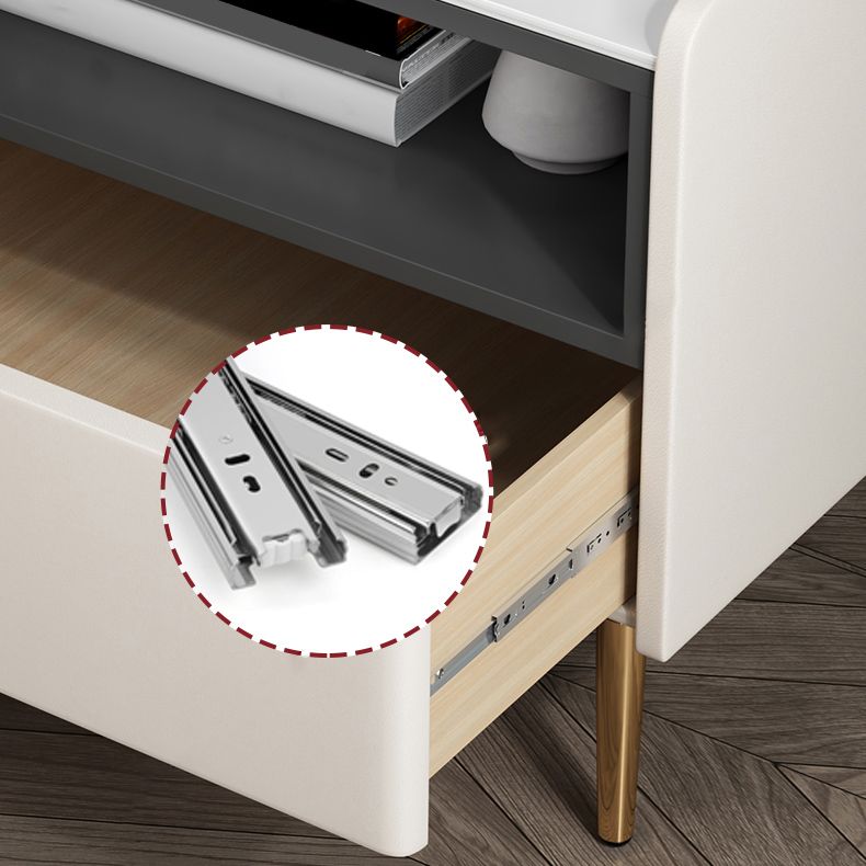 1 la houten nachtkastje 16 "W leisteen bovenste nachttafel voor slaapkamer