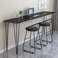 Rectangle Artificial Wood Dining Table Counter Height Table with 4 Legs