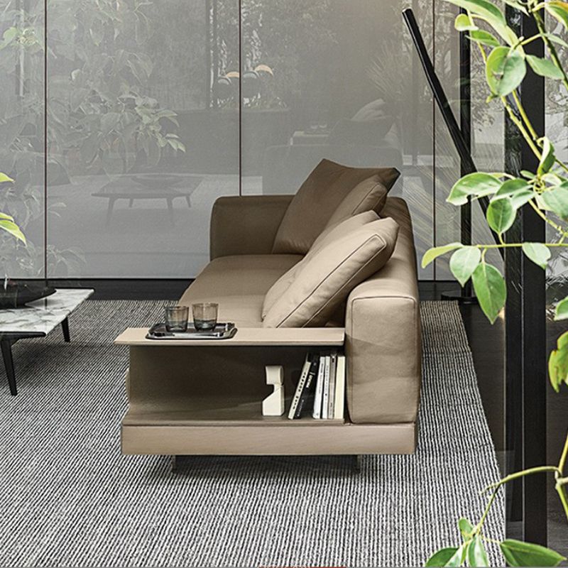 Asiento de sala de estar de brazo cuadrado escandinavo-gris lóble