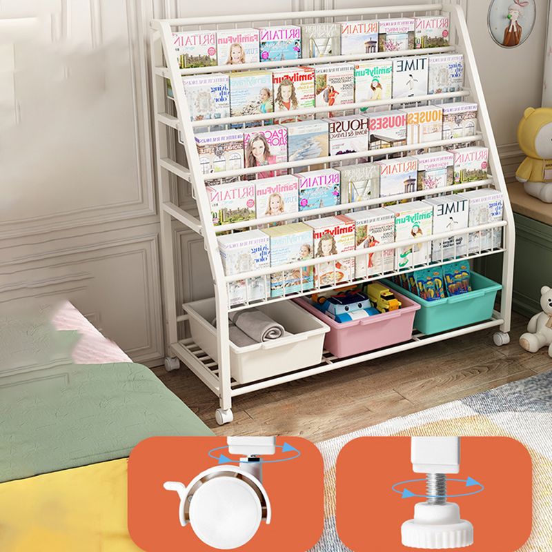 Estantería moderna de metal, múltiples niveles con estantería de ruedas para cualquier habitación