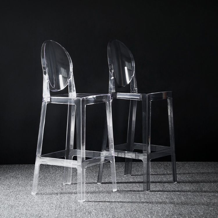 ダイニングルームモダンアクリルバースツール4脚バースツール付きペダル