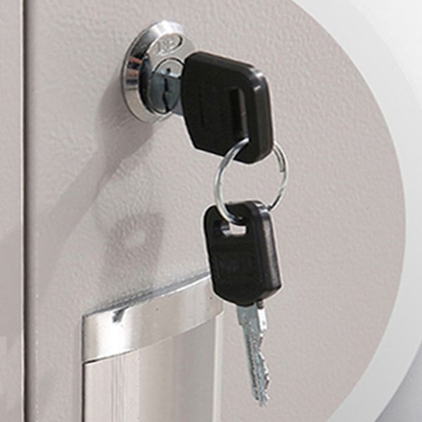 Hinged Wardrobe Cabinet with Mirror Contemporary Steel Wardrobe Armoire Clearhalo 'Armoires & Wardrobes' 'armoires_wardrobes' 'Bedroom Furniture' 'furn' 'furn_armoires_wardrobes' 'Furniture' 1200x1200_68bd1f4f-e128-4126-b4cc-9e2f25fd97d2