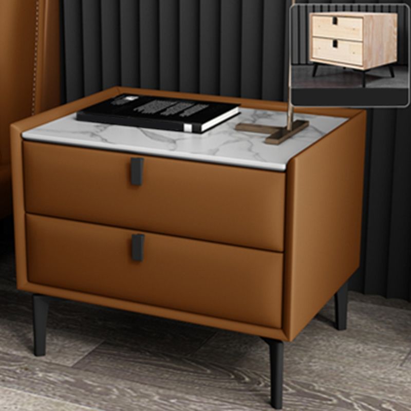 18.5" Tall 2 - Drawer Nightstand Modern Solid Wood Nightstand Clearhalo 'Bedroom Furniture' 'furn' 'furn_night_stand' 'Furniture' 'night_stand' 'Nightstands' 1200x1200_68bd39f4-9a9c-43c4-a1b4-5fb7d34a62a2