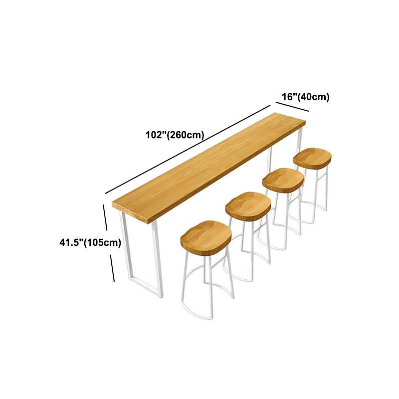 Contemporary Solid Wood Bar Counter Rectangle Bar Counter with Sled Base Clearhalo 'Bar Furniture' 'Bar Tables' 'bar_tables' 'furn' 'furn_bar_tables' 'Furniture' 'furniture_bar_tables' 'Kitchen & Dining Furniture' 1200x1200_68bd7882-c369-4e12-aa69-2c2b68af130e