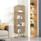 Closed Back Bookcase Glam Style Bookshelf for Home Study Room Office Clearhalo 'Bookcases' 'furn' 'furn_bookcases' 'Furniture' 'furniture_bookcases' 'kitchen' 'kitchen_bookcases' 'Living Room Furniture' 'Office Furniture' 1200x1200_68bf1227-2439-48a5-b9cd-9bd3ae42ec27