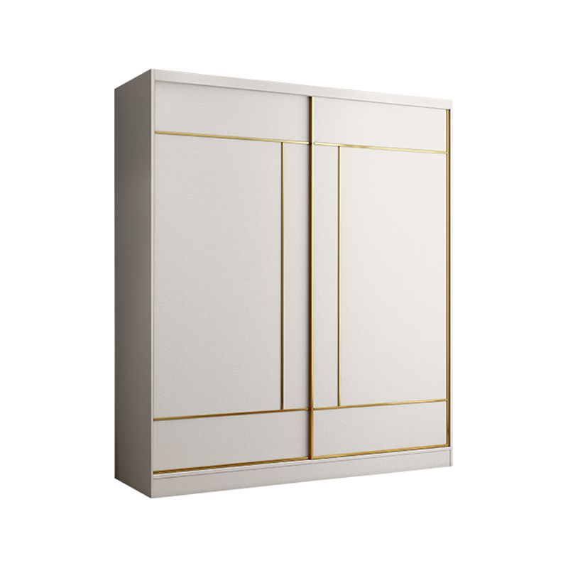 Asta di stoffa del guardaroba in legno di colore bianco incluso l'armadio del guardaroba per la casa