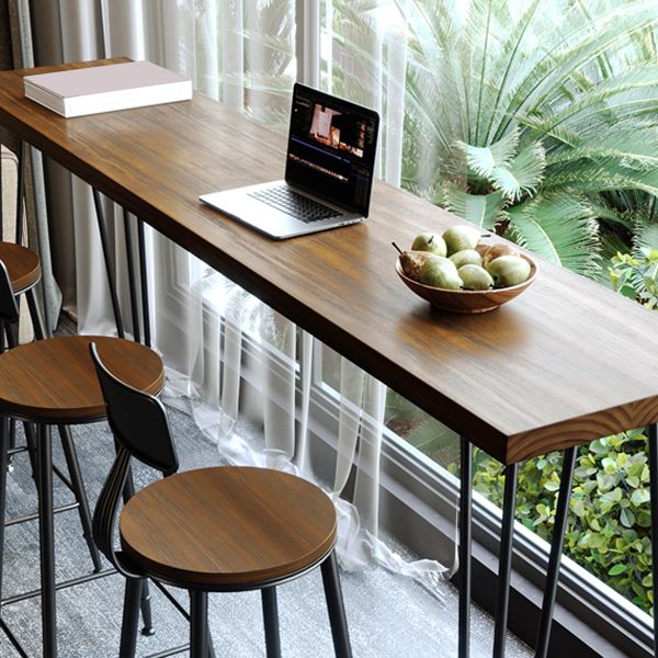 Tavolo da bar/bar in legno massiccio rettangolare glam da barra da barra per bistrot interno