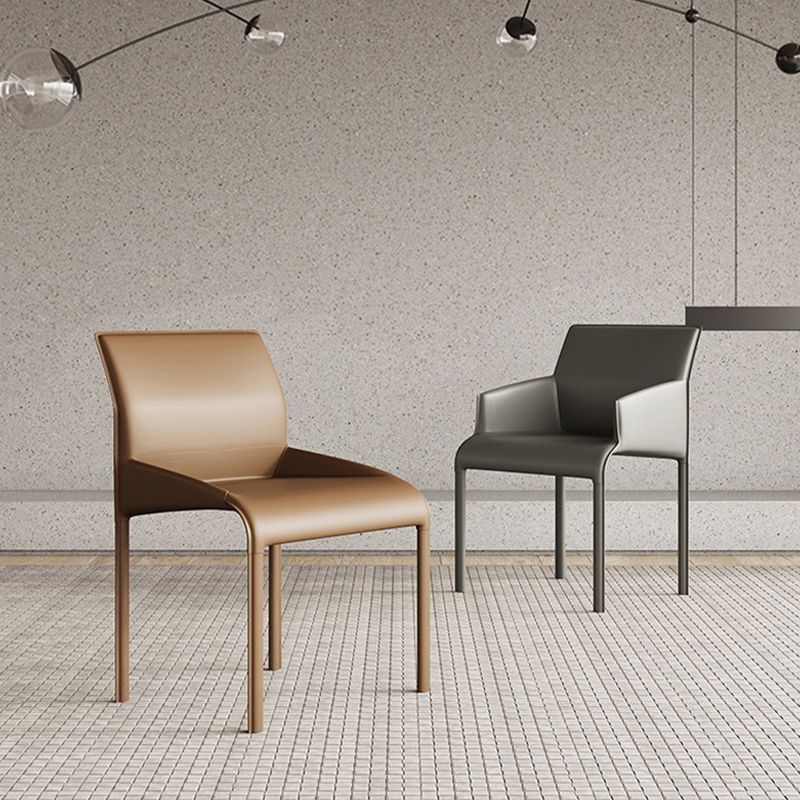 Upholstered Dining Accent Chair Faux Leather Dining Chair for Home