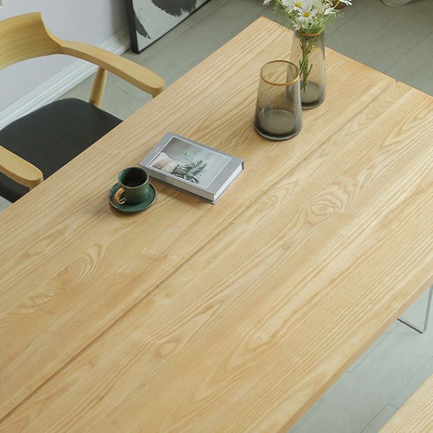 Solid Wood Top Dining Table Rectangle Pine Wood Table with Sled Base Clearhalo 'Dining Tables & Seating' 'Dining Tables' 'dining_table' 'furn' 'furn_dining_table' 'Furniture' 'furniture_dining_table' 'Kitchen & Dining Furniture' 'kitchen' 'kitchen_dining_table' 1200x1200_68c0674e-8578-41d3-999d-f12cb7fbca49