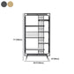 6 open shelves Bookcase Light Luxury Steel Bookshelf for Study Room