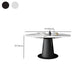 Contemporary Sintered Stone Dining Table Extendable Dining Table with Pedestal Base Clearhalo 'Dining Tables & Seating' 'Dining Tables' 'dining_table' 'furn' 'furn_dining_table' 'Furniture' 'Kitchen & Dining Furniture' 1200x1200_68c27b73-6488-42cb-98dd-63c328cd1b88