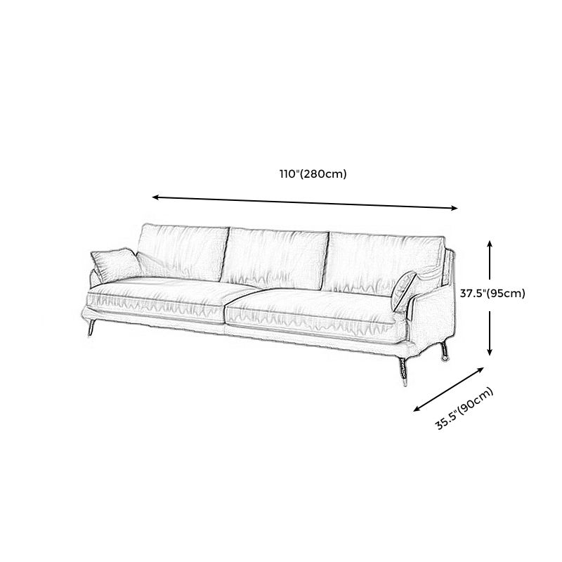 Brown Leather Settee Furniture Recessed Arm Sofa Set with Pillows Clearhalo 'Furniture' 'furniture_sectionals' 'kitchen' 'kitchen_sectionals' 'Living Room Furniture' 'Sectionals' 1200x1200_68c31e74-d8f9-42b0-981d-f92cc86d54cd