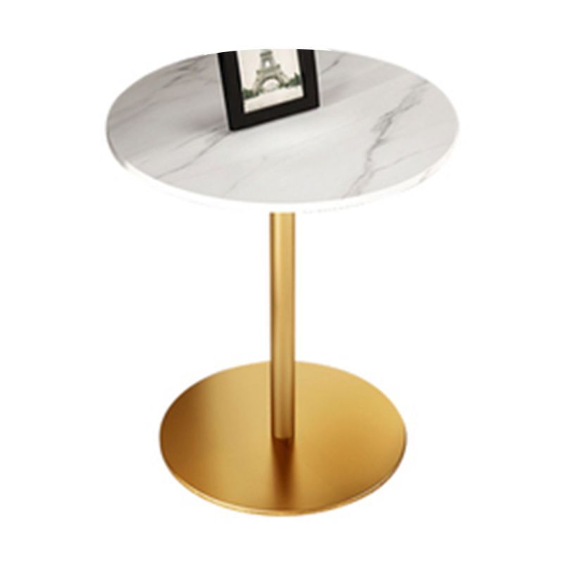 Table d'appoint en ardoise ronde moderne de 21,6 "de haut