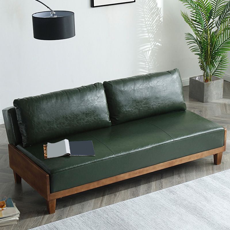 28,3 "H Faux Leder Armless Cabrio -Sofa für Wohnzimmer