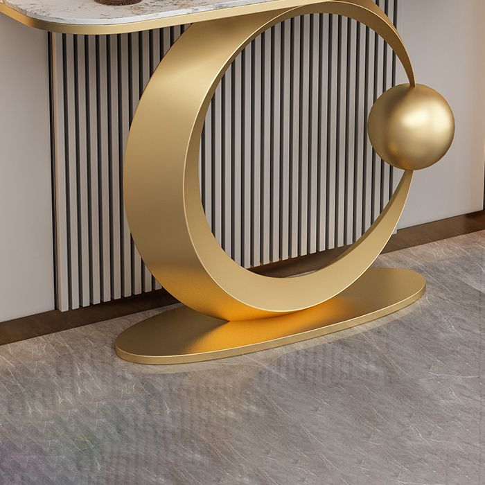 Contemporary Console Accent Table Half Moon Console Sofa Table Clearhalo 'Console Tables' 'console_tables' 'Entry & Mudroom Furniture' 'furn' 'furn_console_tables' 'Furniture' 1200x1200_68c4e087-0258-4b82-ad22-0e9a4e148db3