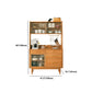 16.1"W Cherry Wood Sideboard Cabinet 4-drawer Natural Side Board with Sliding Door Clearhalo 'buffet_sideboard' 'Buffets & Sideboards' 'furn' 'furn_buffet_sideboard' 'Furniture' 'Kitchen & Dining Furniture' 1200x1200_68c609b9-85e7-4ceb-a707-e91ac3a601ff