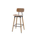 Contemporary Low Back Saddle Seat Bar Stools with Metal Base