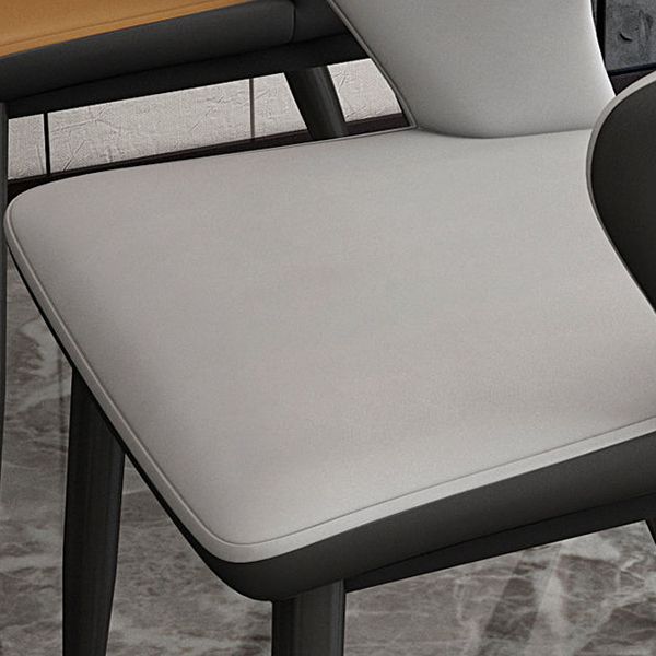 Contemporary Linen Dining Chair Open Back Dining Side Furniture in Matte Finish for Home Clearhalo 'Dining Chairs' 'Dining Tables & Seating' 'dining_chair' 'furn' 'furn_dining_chair' 'Furniture' 'Kitchen & Dining Furniture' 1200x1200_68c90827-a59c-47be-9d48-9aee73f25f26