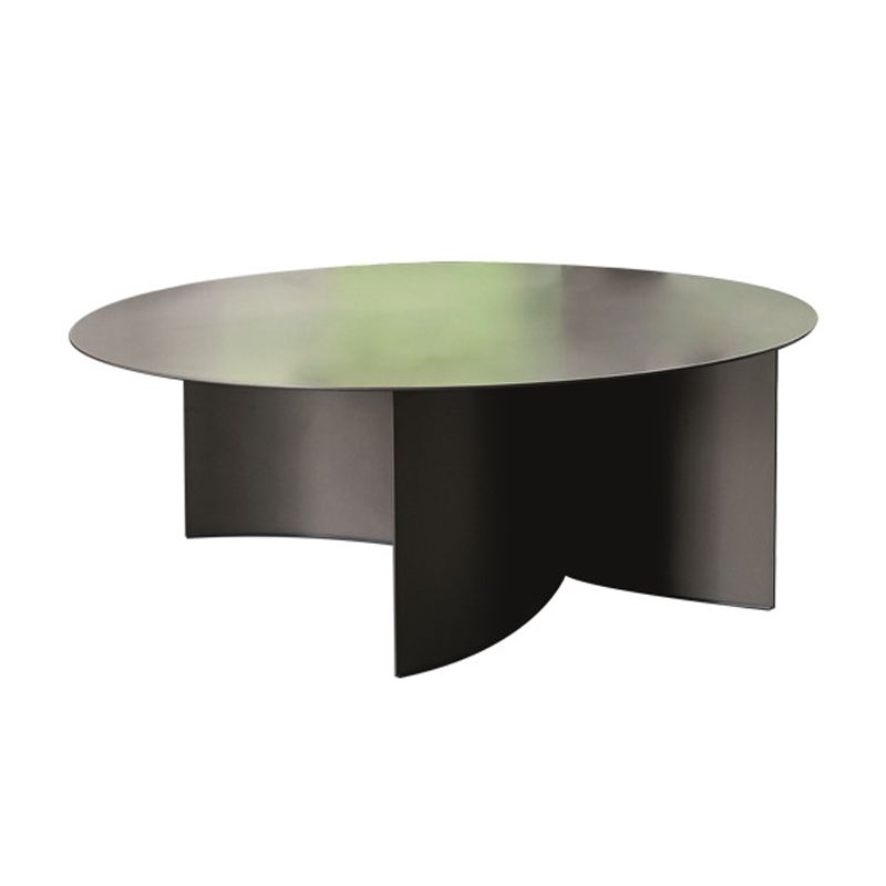 Mid-Century Modern Iron Coffee Table Black Round Cocktail Table Clearhalo 'Coffee & Accent Tables' 'Coffee Tables' 'coffee_tables' 'furn' 'furn_coffee_tables' 'Furniture' 'Living Room Furniture' 1200x1200_68c9a4ed-e4ef-4708-8312-21efe1ce9562