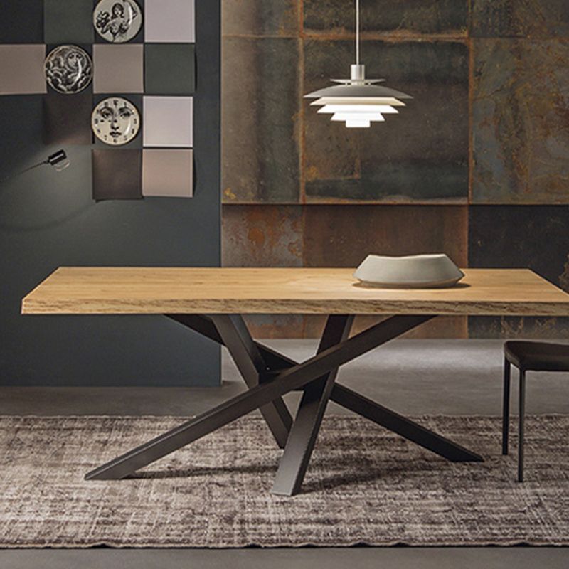 Rectangle Pedestal Luxury Dining Table Solid Wood Fixed Table for Home Clearhalo ' dining_table' 'Dining Tables & Seating' 'Dining Tables' 'furn' 'furn_dining_table' 'Furniture' 'furniture_dining_table' 'Kitchen & Dining Furniture' 'kitchen&dining_furn' 'kitchen' 'kitchen_dining_table' 1200x1200_68c9b3dd-982a-4f88-a05c-f942cfc023ca
