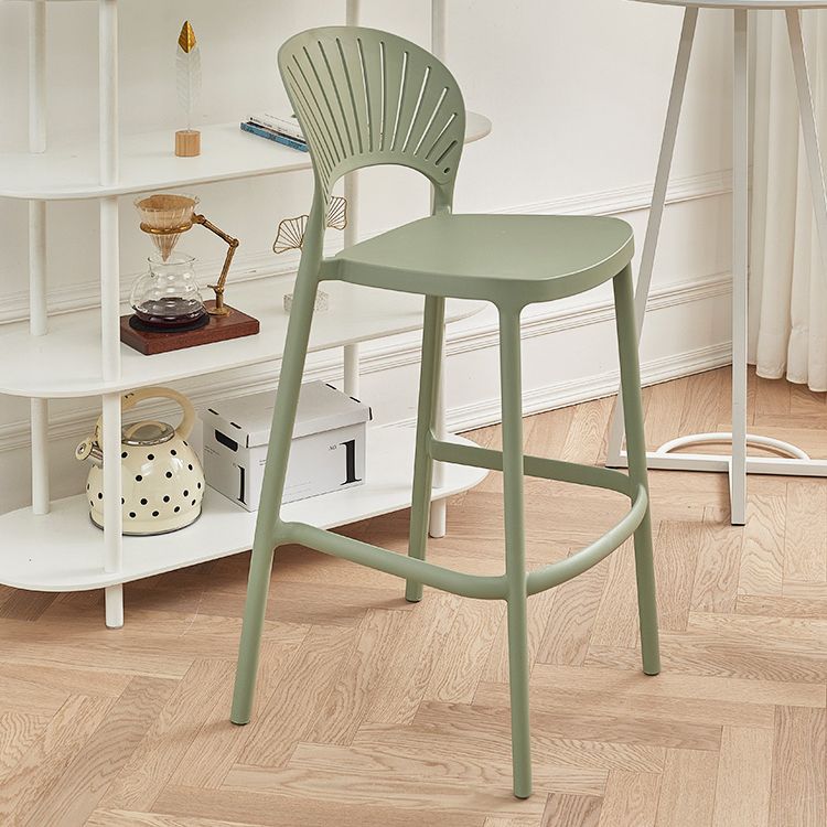 Scandinavian Matte Finish Plastic Barstool Milk Tea Shop Full Back Stool Clearhalo 'Bar Furniture' 'Bar Stools' 'bar_stools' 'furn' 'furn_bar_stools' 'Furniture' 'furniture_bar_stools' 'Kitchen & Dining Furniture' 1200x1200_68ca1315-6062-4a6b-b982-2afaa437d204