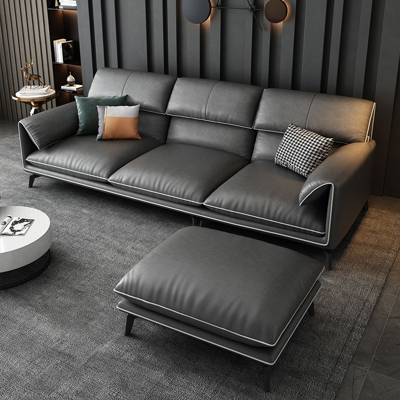 Contemporary Stain-Resistant Faux Leather for Living Room Sofa