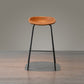 Contemporary Matte Finish Leather Barstool Low Back Home Stool Clearhalo 'Bar Furniture' 'Bar Stools' 'bar_stools' 'furn' 'furn_bar_stools' 'Furniture' 'furniture_bar_stools' 'Kitchen & Dining Furniture' 1200x1200_68cb1650-92b8-416d-96d7-f3a72ab90edd