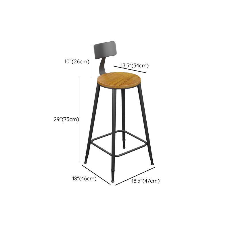 Armless Dining Stools Modern Bar Stools with Black Metal Base Clearhalo 'Bar Furniture' 'Bar Stools' 'bar_stools' 'furn' 'furn_bar_stools' 'Furniture' 'Kitchen & Dining Furniture' 1200x1200_68cb43f5-7a99-42ed-8c73-90f9d3f7b312