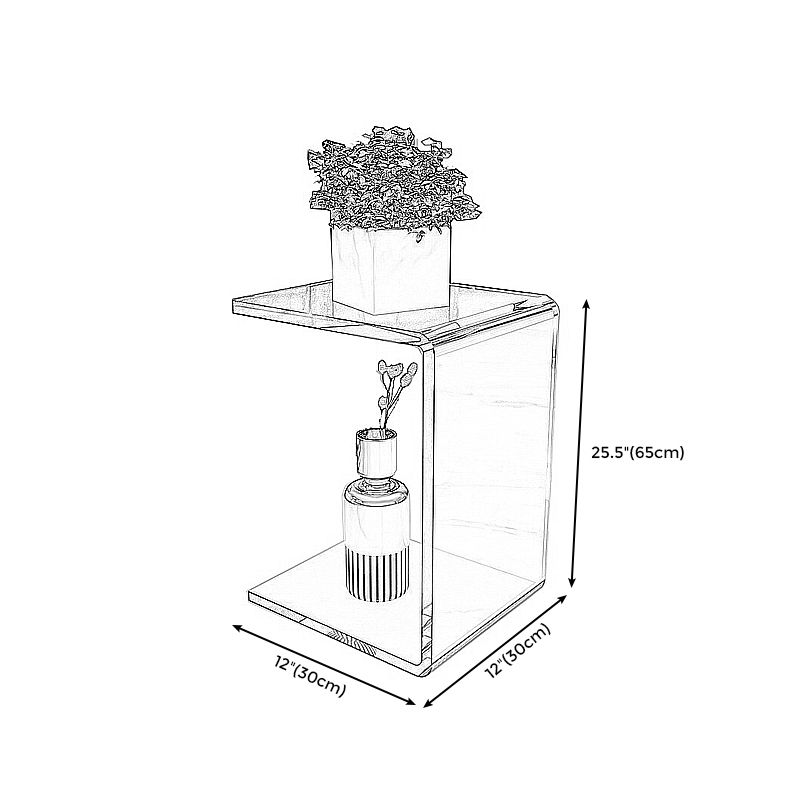 Single Foot Base Base Design Acrylic Grey/amber/blue/transparentSide Table