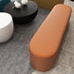 Modern Solid Color Bench Faux Leather Oval Bench for Home Office Clearhalo 'Benches' 'Chairs & Seating' 'furn' 'furn_benches' 'Furniture' 'Living Room Furniture' 1200x1200_68cd4650-871f-4389-9405-00e8cde48048