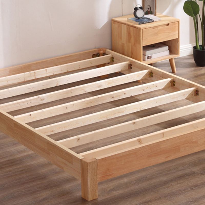 Contemporary Rubberwood With Custom Gold Legs Solid Color Standard Bed Clearhalo 'Bedroom Furniture' 'Beds' 'furn' 'furn_beds' 'Furniture' 1200x1200_68cd534b-4031-4b91-bc9b-925aa80ebcd2