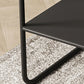 Contemporary Rectangular Side Table Slate Top Sled End Table