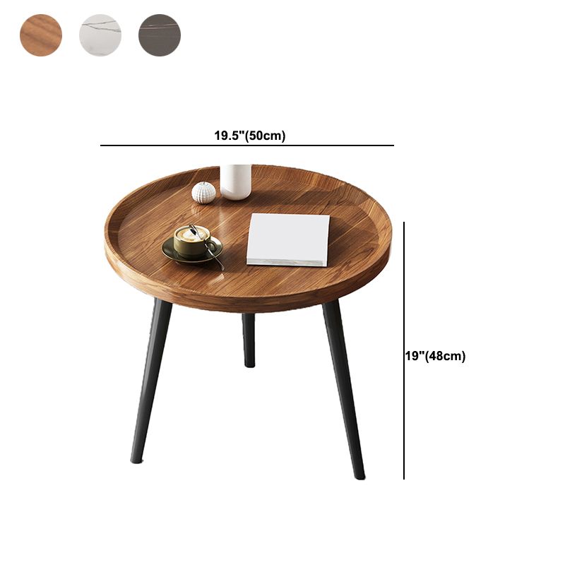 Nordic Round Coffee Table Tea/Black/White Cocktail Table for Living Room Clearhalo 'Coffee & Accent Tables' 'Coffee Tables' 'coffee_tables' 'furn' 'furn_coffee_tables' 'Furniture' 'Living Room Furniture' 1200x1200_68cde2bf-48f8-4685-abda-c2fad16324b7
