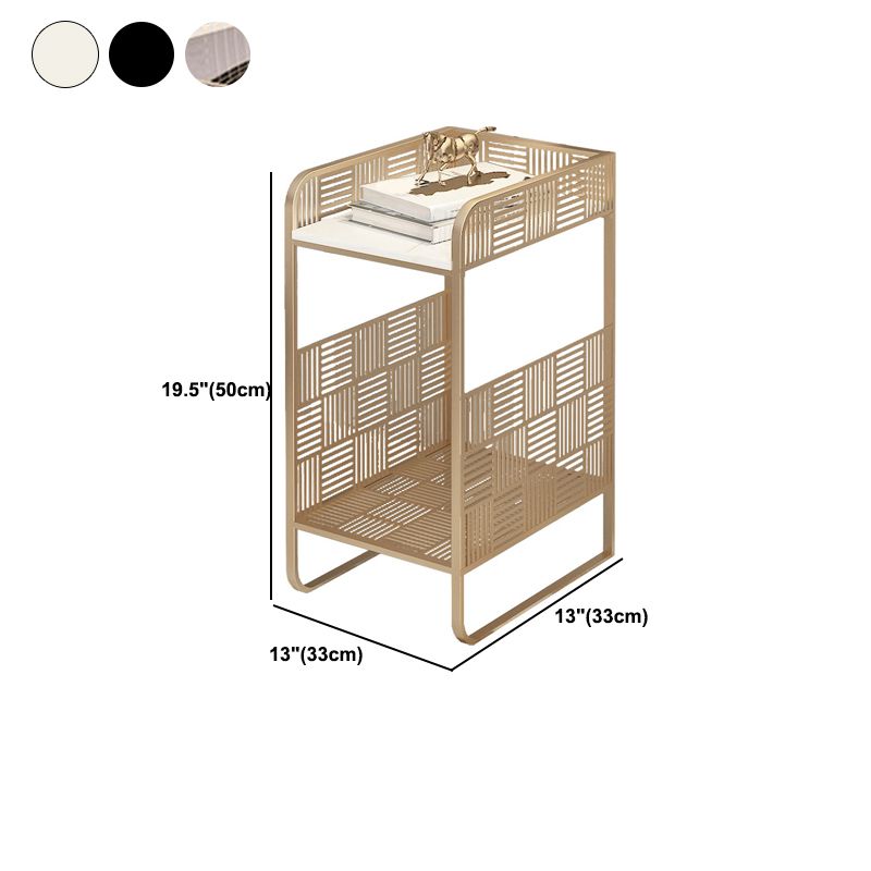 19,69 "Grand Stone / Fer Standtand Contemporain 1 - Stand de nuit d'étagère