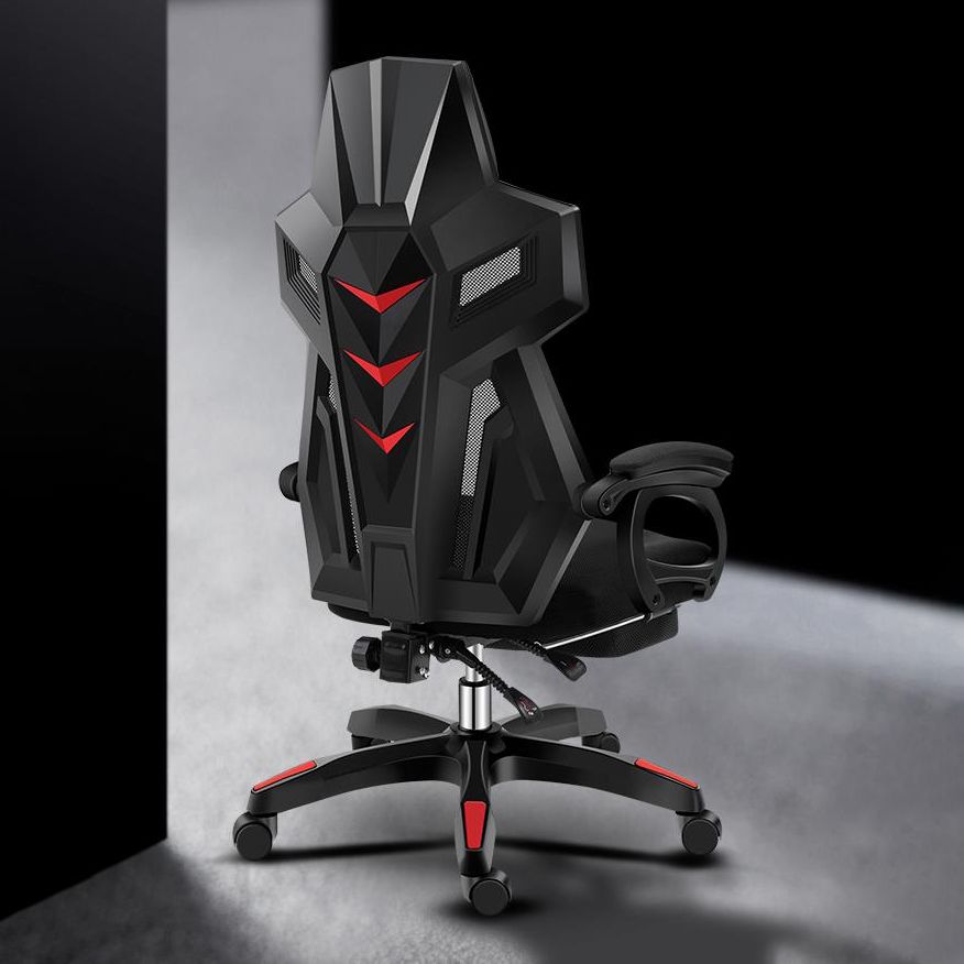 Modern Nylon Frame Gaming Chair Swivel Computer Desk Chair with Padded Arms Clearhalo 'furn' 'furn_office_chair' 'Furniture' 'furniture_office_chair' 'Office Chairs' 'Office Furniture' 'office_chair' 1200x1200_68ced59f-b50c-48e1-ba72-6b15d2d3a13d